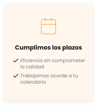 Cumplimos los plazos